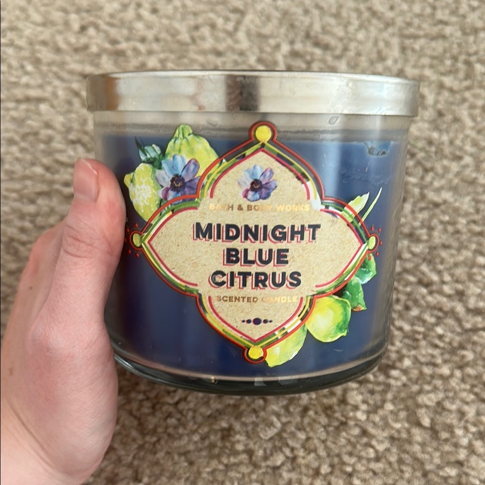 Midnight Blue Citrus 3 ick Candle by Bath & Body Works Brand New